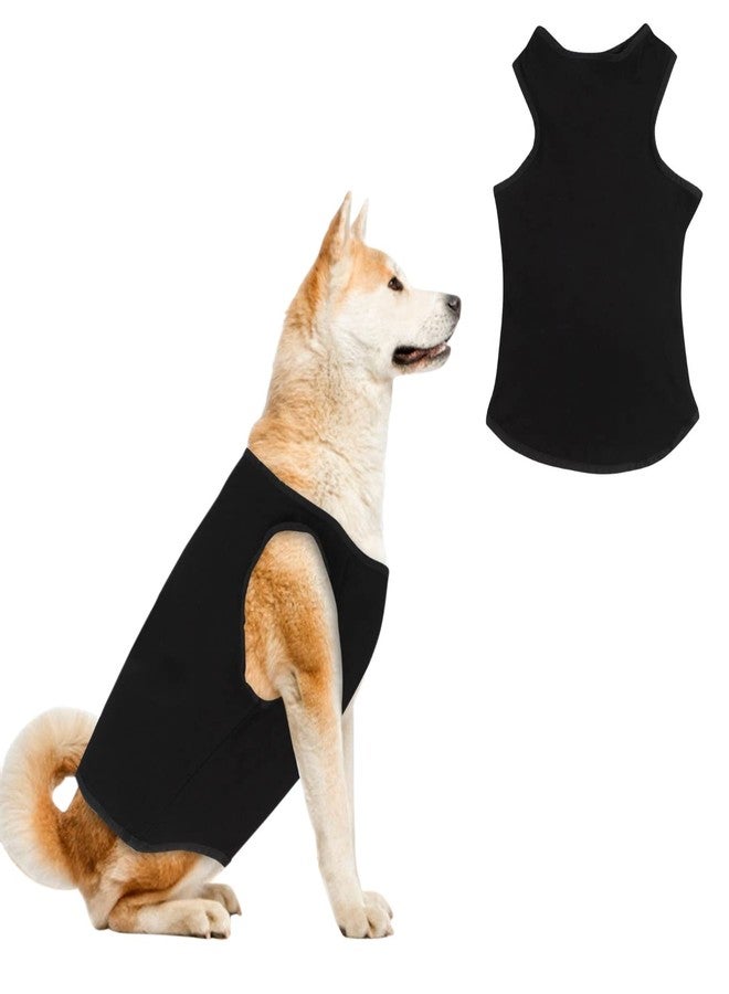 ويستيرن إرا تيشيرت قطني ناعم للكلاب من ويسترن إيرا، ملابس مريحة للكلاب، سترة بدون أكمام، طقم ملابس للجراء، ملابس (مقاس صغير جدًا - 12 بوصة، أسود) - Image 1